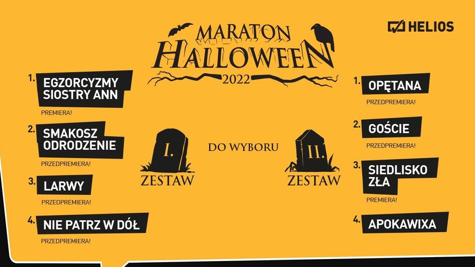 Nocny maraton horrorów na Halloween w kinie Helios