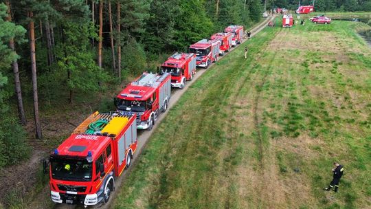 Duże ćwiczenia gaszenia kompleksu leśnego z udziałem naszych strażaków