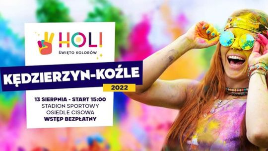 Festiwal kolorów podczas festynu na stadionie w Cisowej