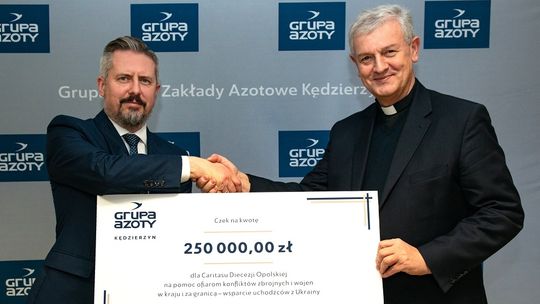 Grupa Azoty ZAK wspiera Caritas Polska w pomocy uchodźcom