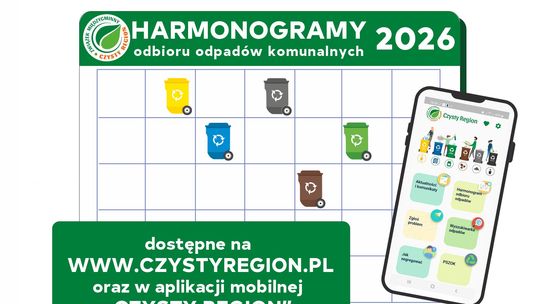 Harmonogramy odbioru odpadów w Czystym Regionie na 2026 rok