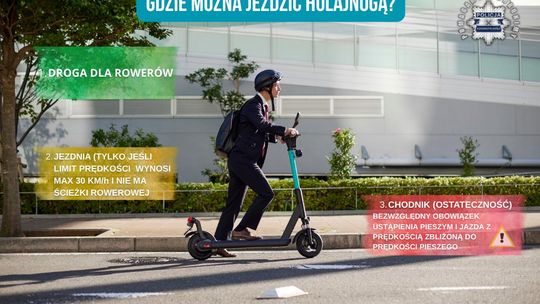 Hulajnoga elektryczna to nie zabawka. Przypominamy o zasadach bezpieczeństwa