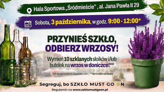 Jesienne porządki z nagrodą. W Kędzierzynie-Koźlu szkło będzie można wymienić na wrzosy