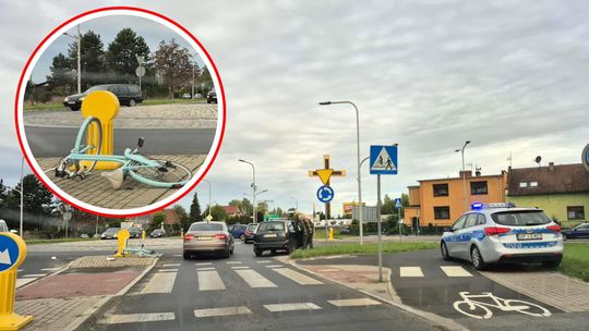 Kierowca Forda potrącił 54-letnią rowerzystkę. Kobieta trafiła do szpitala