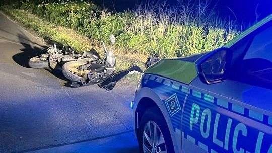 Kierowca motoroweru zderzył się z sarną w Sukowicach