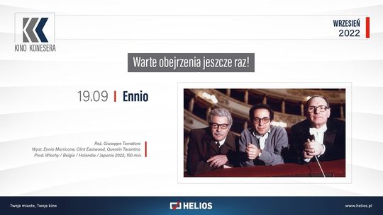 Kino Konesera w Heliosie. Seans filmu dokumentalnego "Ennio"