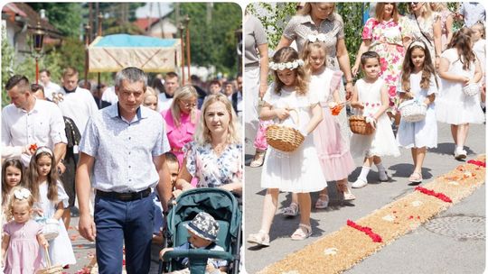 Kolorowa, radosna procesja w Pokrzywnicy. ZDJĘCIA