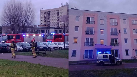 Ktoś podpalił szafkę stojącą na klatce schodowej w bloku