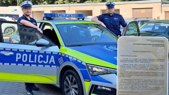 List pełen uznania trafił do komendantki. Funkcjonariusze drogówki zasłużyli na pochwałę