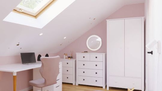 Mały pokój dziecięcy na poddaszu - zobacz te wizualizacje!
