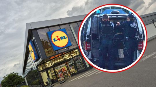 Mężczyzna groził piłką do cięcia drewna w Lidlu przy Kozielskiej. Interweniowała policja