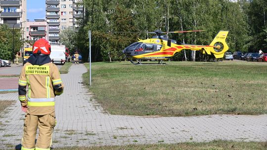 Mężczyzna wymagał hospitalizacji. Lądował śmigłowiec LPR