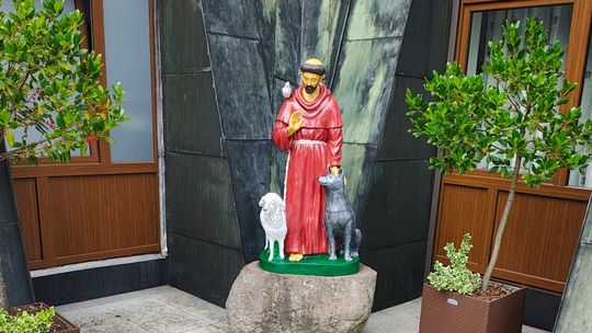 Ministrant Nikodem odnowił figurę św. Franciszka z Asyżu