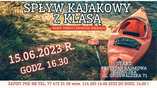 MOSiR organizuje spływy kajakowe dla dzieci i młodzieży