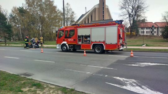 Motocyklista dał niezłą plamę. Interweniowali strażacy Motocyklista dał niezłą plamę. Interweniowali strażacy
