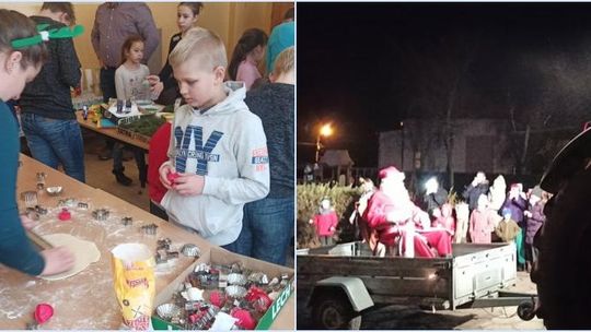 Na przyczepie za traktorem. W Dobrosławicach święty mikołaj odwiedził dzieci już w sobotę. ZDJĘCIA 