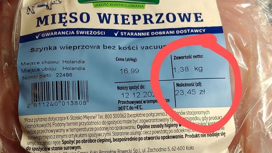 Nasz czytelnik alarmuje! Zawyżona waga produktu na etykiecie