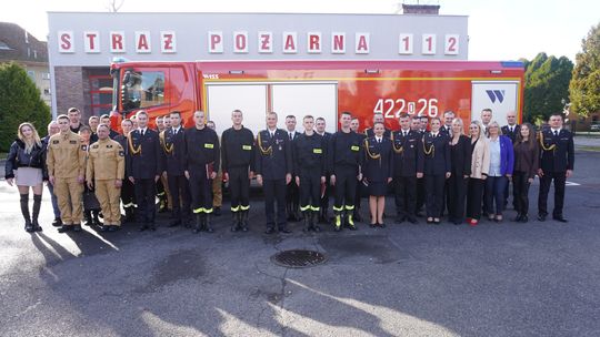 Nowi funkcjonariusze złożyli ślubowanie. Uroczystość w Komendzie Powiatowej PSP w Kędzierzynie-Koźlu