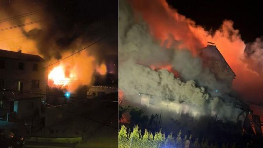 Ogień pojawił się w stodole. Gmina organizuje wsparcie dla poszkodowanych po pożarze w Grzędzinie