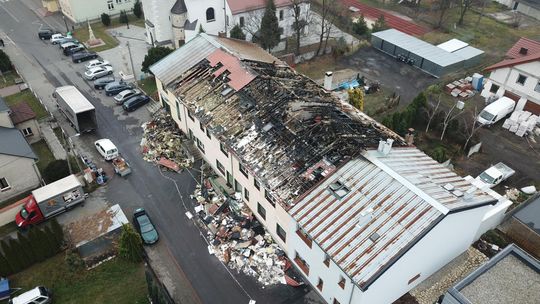 Ogromne straty po pożarze w Bierawie. Film i zdjęcia