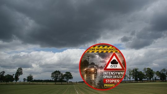 Ostrzeżenie meteorologiczne dla naszego powiatu przed intensywnymi opadami deszczu