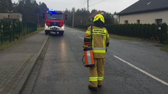 Plama oleju na trasie Dziergowice - Solarnia - Kuźnia Raciborska