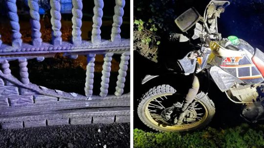 Po pijaku i bez kasku wjechał motocyklem w betonowe ogrodzenie