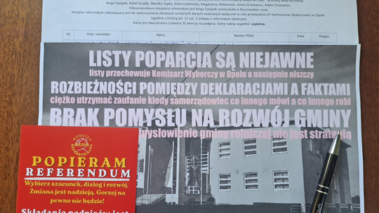 Podpisy zebrane i złożone. Zbliża się decyzja o referendum w gminie Cisek