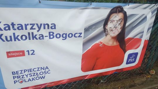 Policja zajmie się sprawą zniszczonych banerów Katarzyny Kukolki-Bogocz