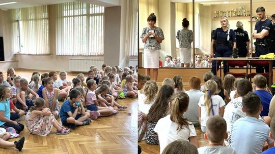 Policjanci odwiedzili dzieci, które spędzają wakacje na półkolonii w SDK RSM "Chemik"