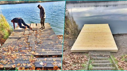 Pomost jak się patrzy. PZW Reńska Wieś Kofama odbudowuje infrastrukturę Pomost jak się patrzy. PZW Reńska Wieś Kofama odbudowuje infrastrukturę