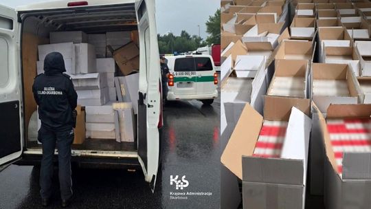 Ponad milion nielegalnych papierosów znaleziono w busie