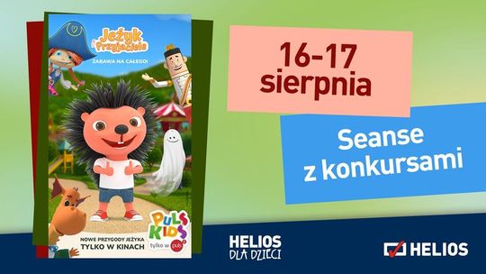 Poranek filmowy w Heliosie. Seans bajek z serii "Jeżyk i Przyjaciele"