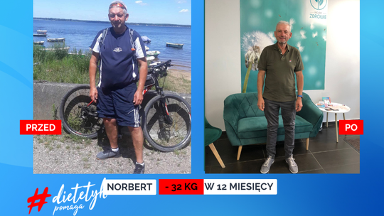 Pan Norbert schudł w Gabinecie Projekt Zdrowie Kędzierzyn-Koźle 32 kg