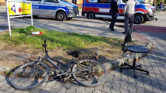 Potrącenie rowerzysty na ulicy Kozielskiej