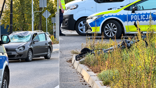 Poważny wypadek na ulicy Gliwickiej. Rowerzysta w stanie krytycznym trafił do szpitala