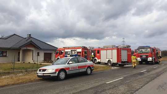 Pożar domu w Bierawie