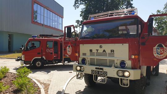 Pożar lasu za skateparkiem