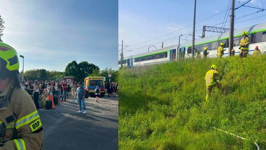 Pożar nasypu i zerwana trakcja pod Starym Koźlem. Ewakuowano około 550 pasażerów pociągu Intercity Pożar nasypu i zerwana trakcja pod Starym Koźlem. Ewakuowano około 550 pasażerów pociągu Intercity