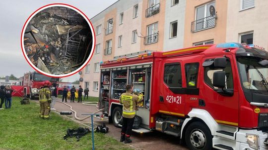 Pożar piwnicy przy ul. Broniewskiego w Kędzierzynie-Koźlu. Z budynku ewakuowało się 59 osób