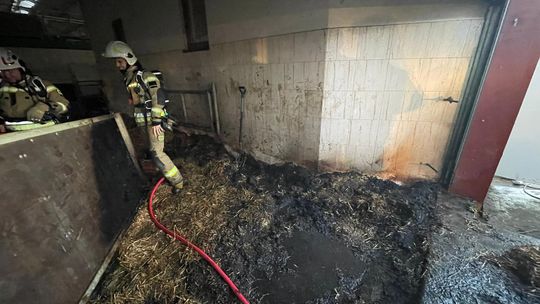 Pożar słomy przy budynku inwentarskim w miejscowości Kózki. ZDJĘCIA