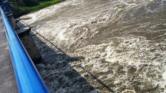 Poziom wody w Odrze w Koźlu spada