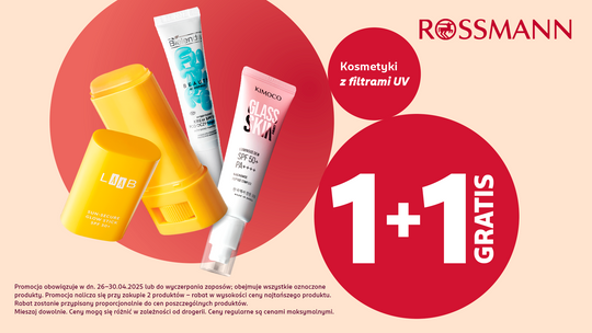 Promocja „1+1 gratis” na SPF w Rossmannie