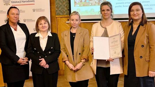 Przedszkole z Koźla wyróżnione Krajowym Certyfikatem Przedszkola Promującego Zdrowie