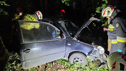 Rozbił samochód na drzewie i uciekł