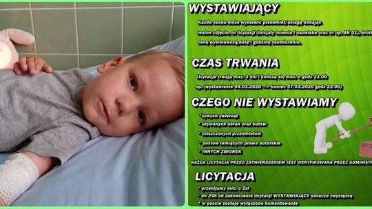Ruszyły "Magiczne licytacje dla Kubusia". 2-latek z Poborszowa od urodzenia zmaga się z okropną chorobą