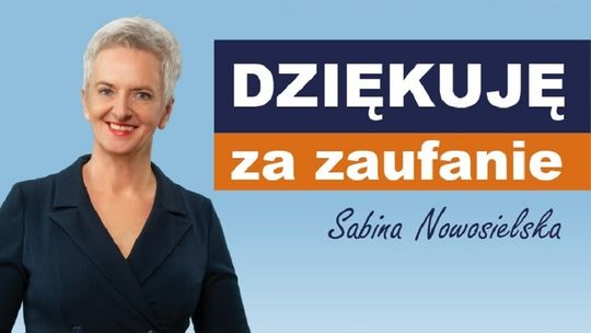 Sabina Nowosielska podziękowała wyborcom
