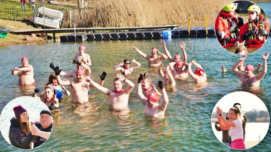 Samorządowcy Opolszczyzny zażyli kąpieli w lodowatej Dębowej. ZDJĘCIA Samorządowcy Opolszczyzny zażyli kąpieli w lodowatej Dębowej. ZDJĘCIA