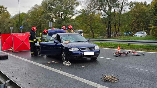 Śmiertelny wypadek na obwodnicy Kędzierzyna-Koźla. Zginął rowerzysta