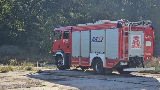 Spore zadymienie przy lesie i smród palonego plastiku